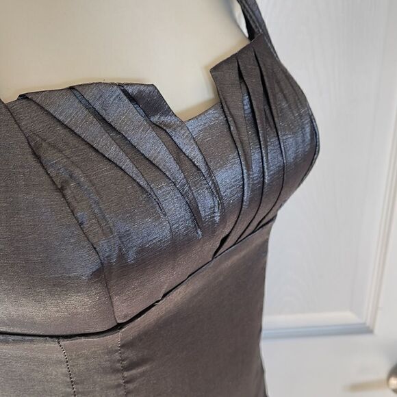 Pompous Studio shiny gray bodycon dress size 6 - Picture 5 of 6